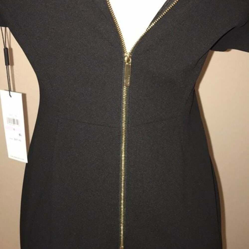 NWT Calvin Klein Classic Black Midi Tulip Sleeve Dress Sz 6 - Picture 10 of 15